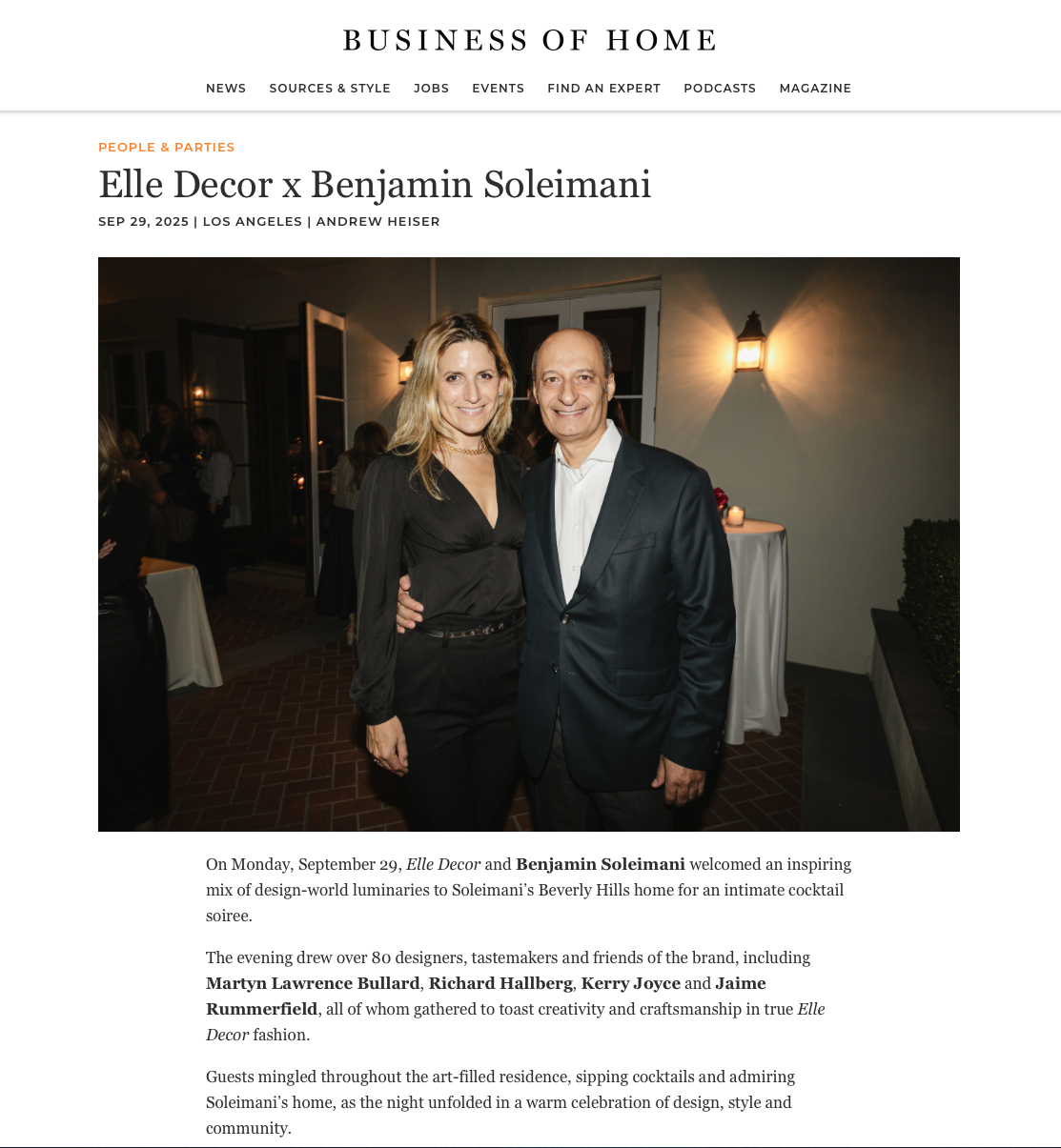 Elle Decor - Business of Home